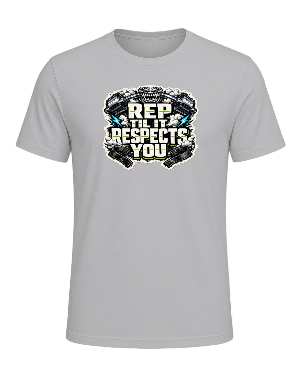 Rep Til It Respects You Tee — Athletic Heather