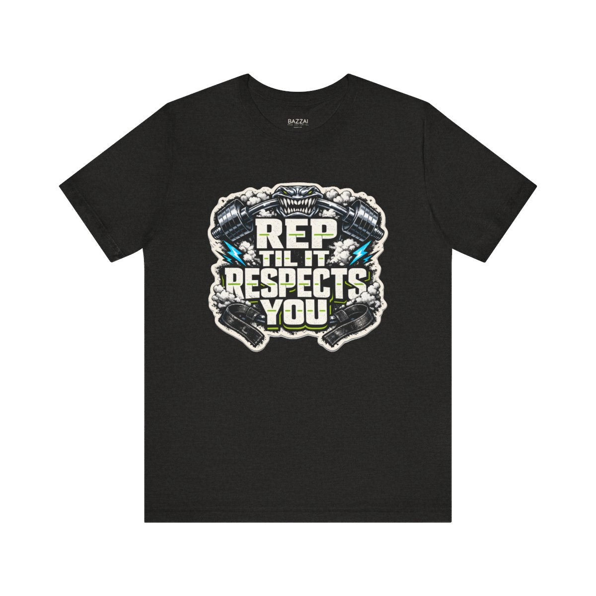 Weightlifting T-Shirt — Rep Til It Respects You — t-shirt design by Reggie