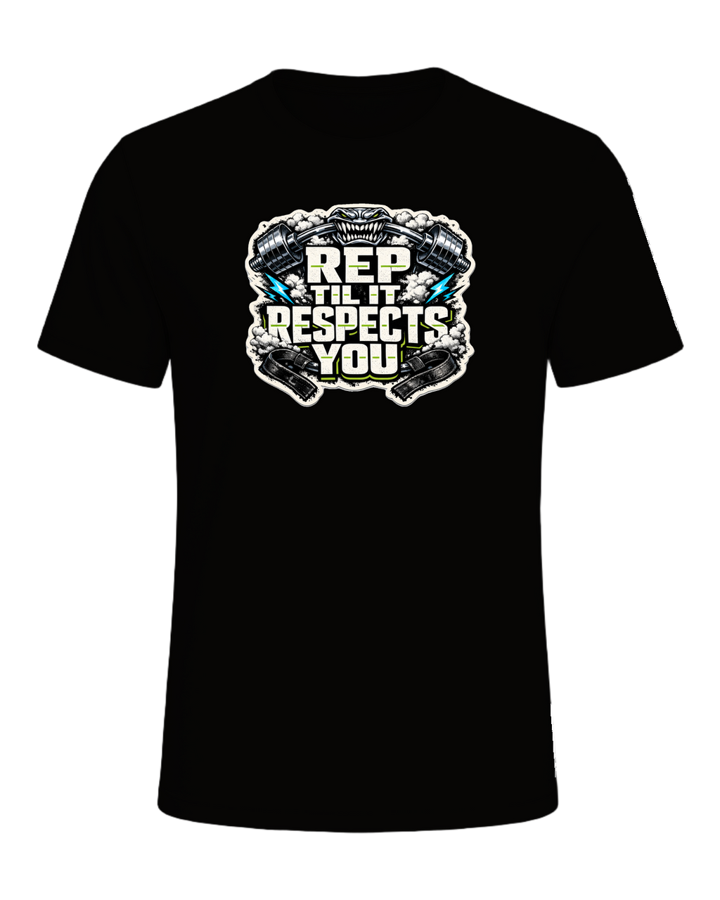Rep Til It Respects You Tee — Black Heather