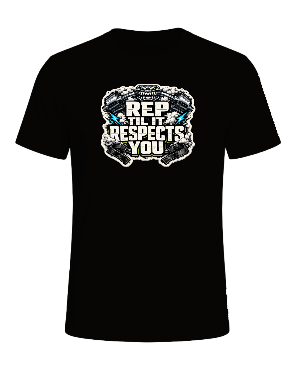 Rep Til It Respects You Tee — Black Heather
