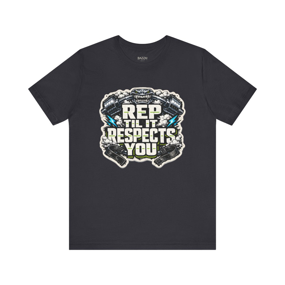 Weightlifting T-Shirt — Rep Til It Respects You — t-shirt design by Reggie