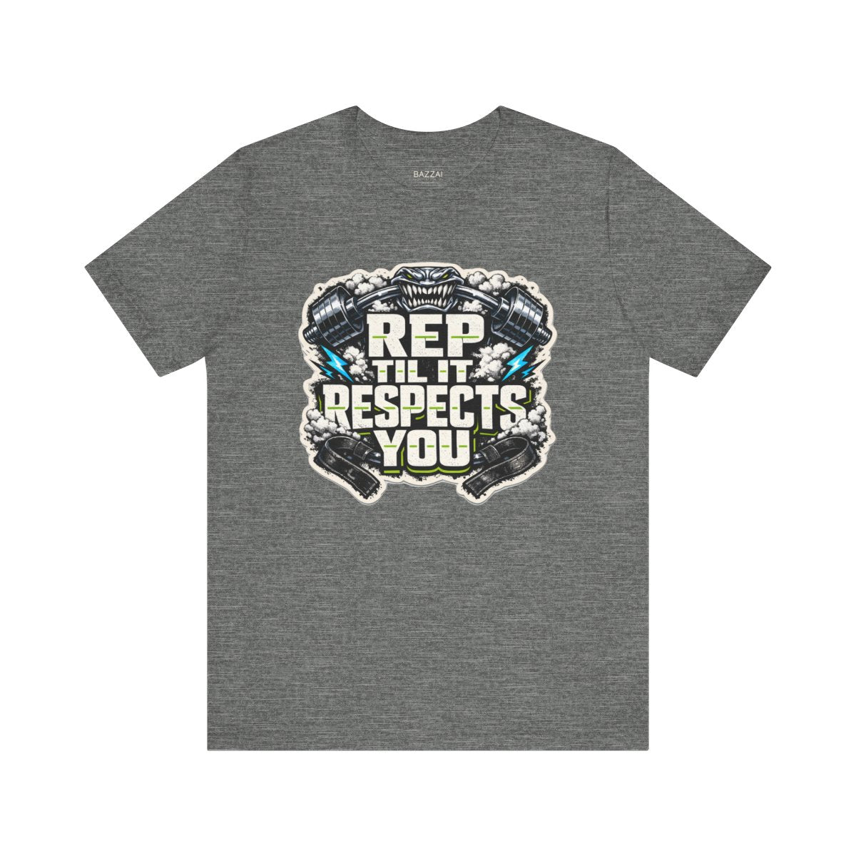 Weightlifting T-Shirt — Rep Til It Respects You — t-shirt design by Reggie