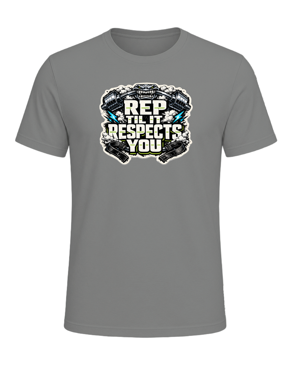 Rep Til It Respects You Tee — Deep Heather