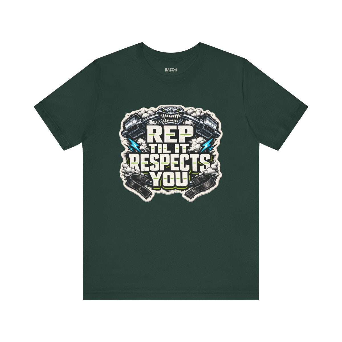 Weightlifting T-Shirt — Rep Til It Respects You — t-shirt design by Reggie