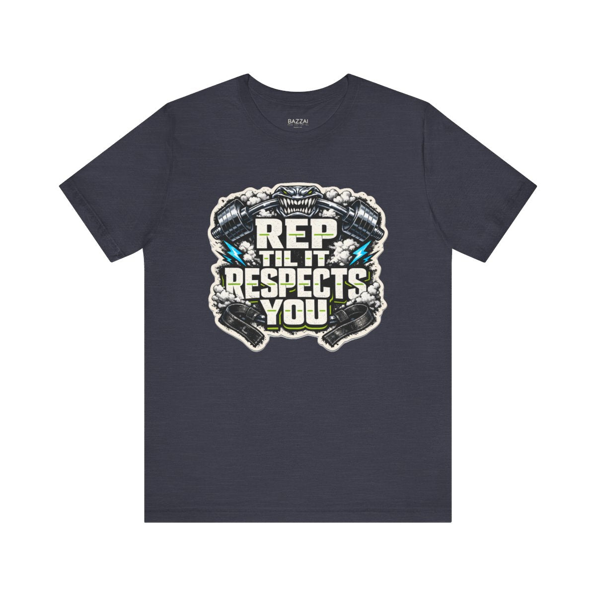Weightlifting T-Shirt — Rep Til It Respects You — t-shirt design by Reggie