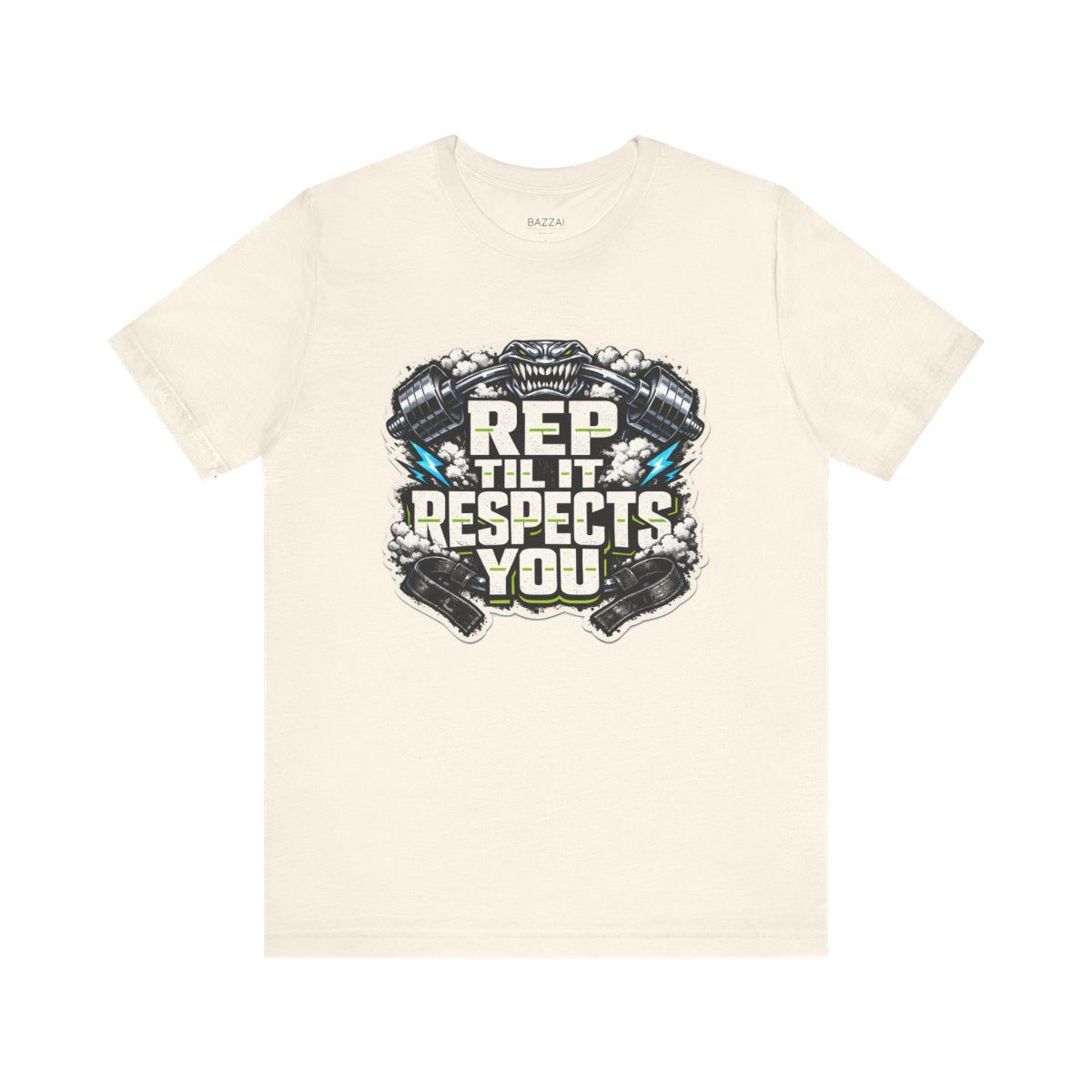 Weightlifting T-Shirt — Rep Til It Respects You — t-shirt design by Reggie