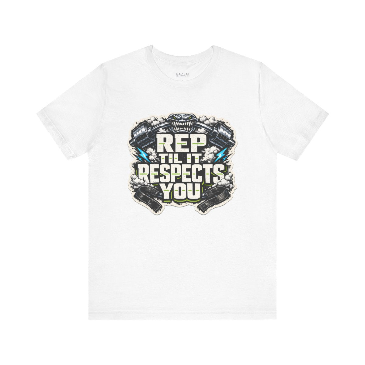 Weightlifting T-Shirt — Rep Til It Respects You — t-shirt design by Reggie