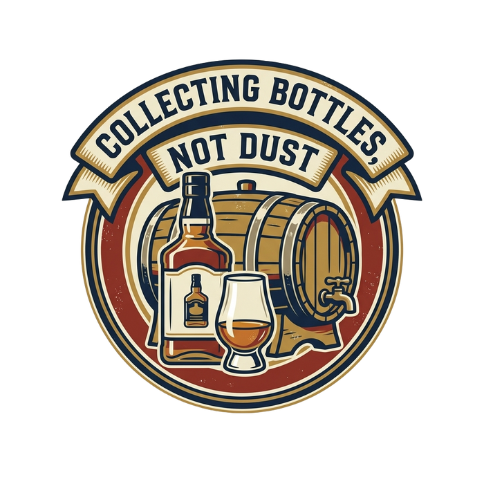 COLLECTING BOTTLES, NOT DUST — Retro Badge Tee