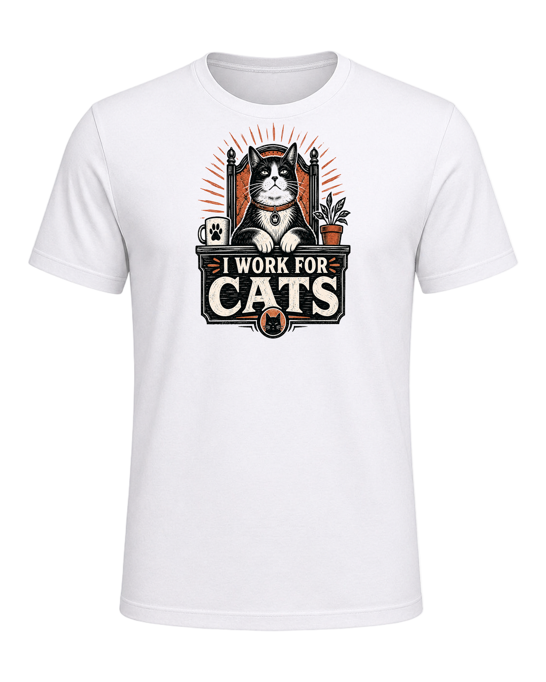 I WORK FOR CATS — White