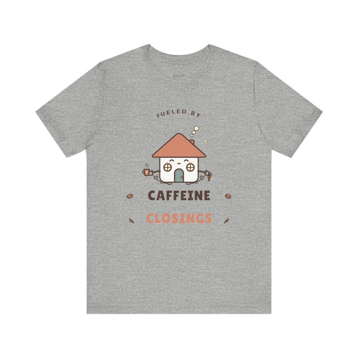Funny Mortgage T-Shirt — Fueled by Caffeine and Closings — mortgage t-shirt design