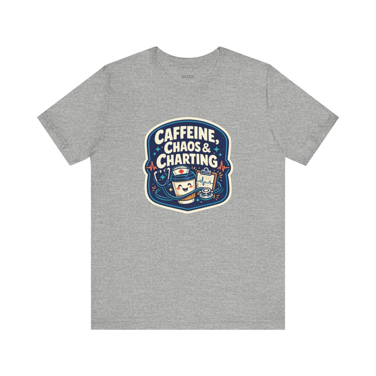 RN Life T-Shirt — Caffeine, Chaos &amp; Charting — t-shirt design by Hank