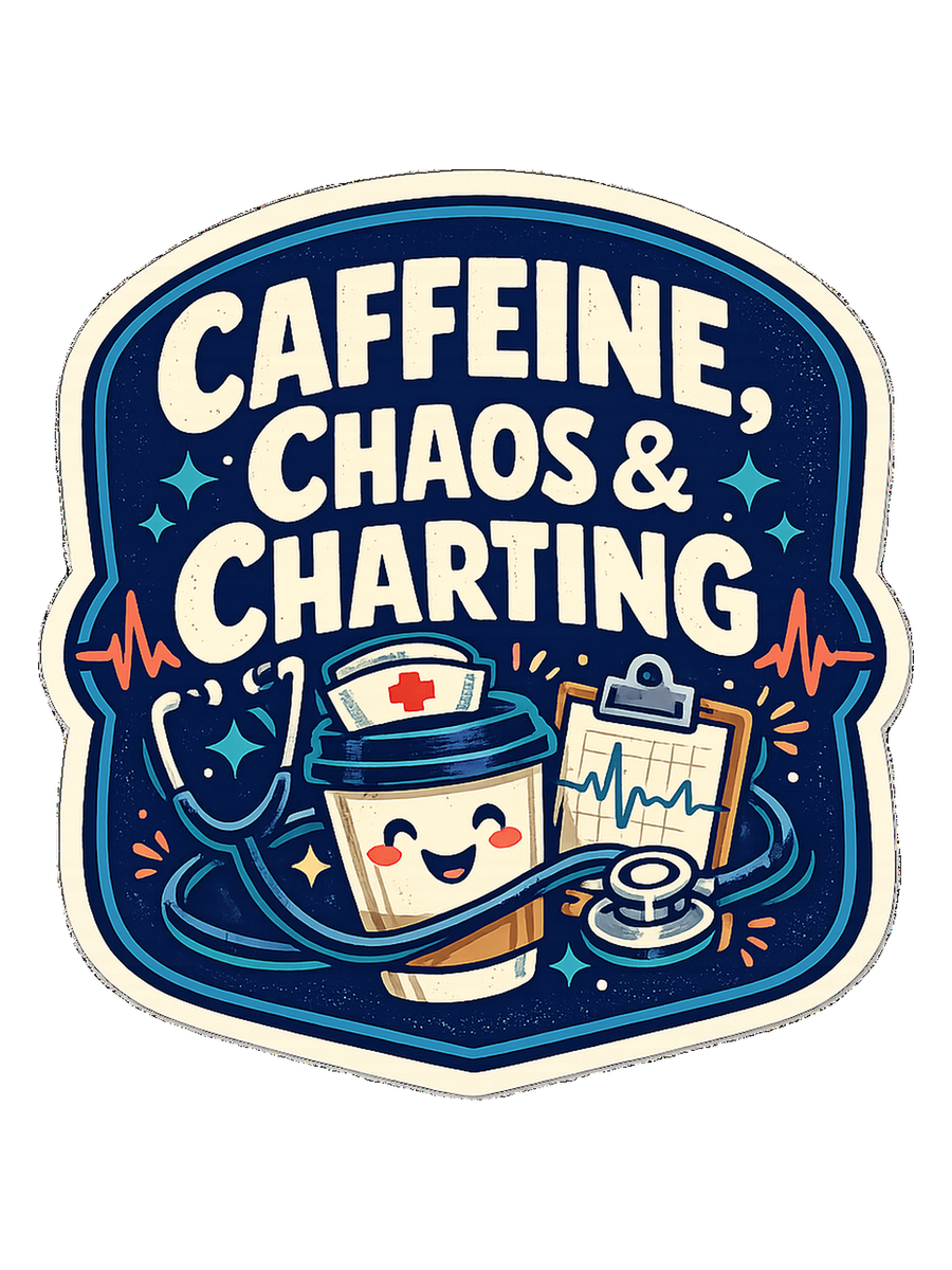 RN Life T-Shirt — Caffeine, Chaos & Charting