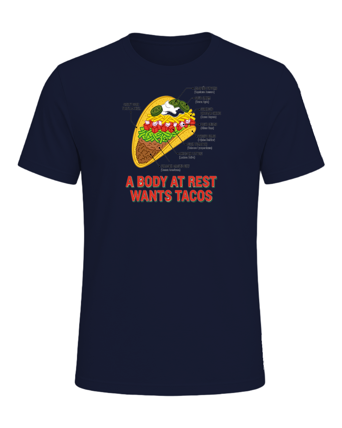 Tacos Over Everything — Navy