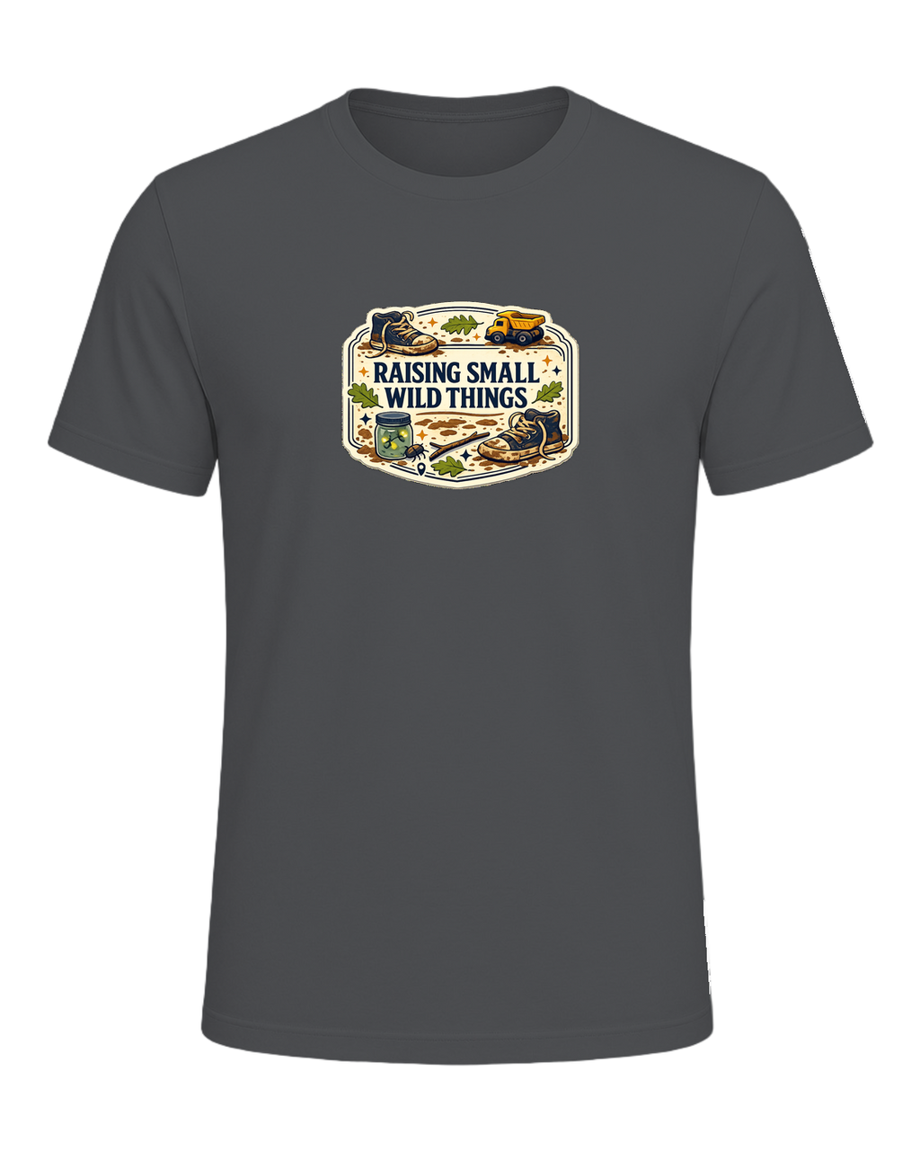 A vintage field-guide boy mom tee for anyone proudly raising small wild things. — Asphalt
