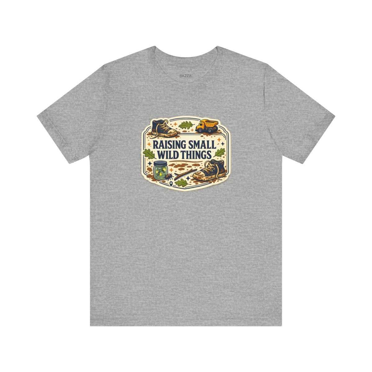 Boy Mom T-Shirt — Raising Small Wild Things — t-shirt design by June