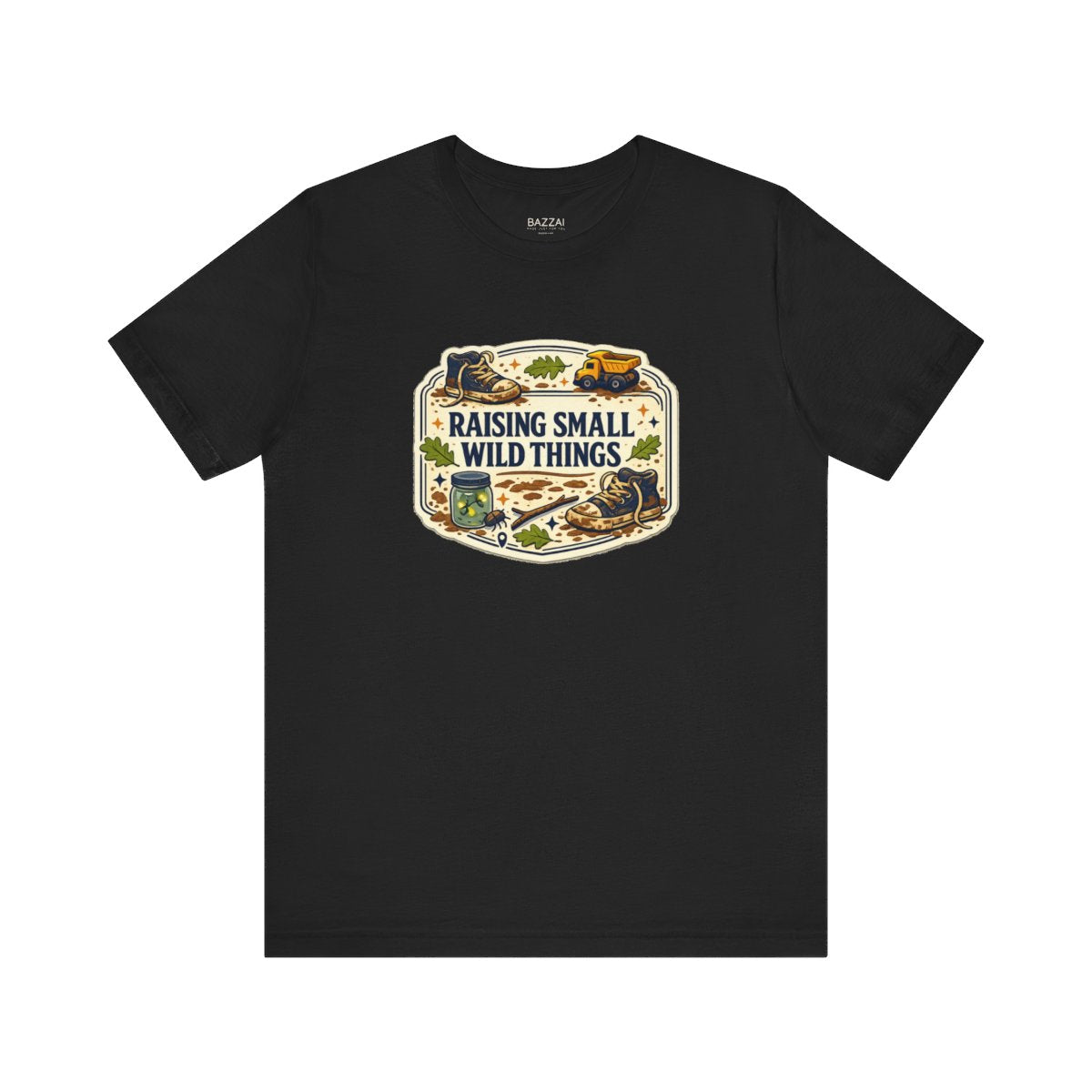 Boy Mom T-Shirt — Raising Small Wild Things — t-shirt design by June
