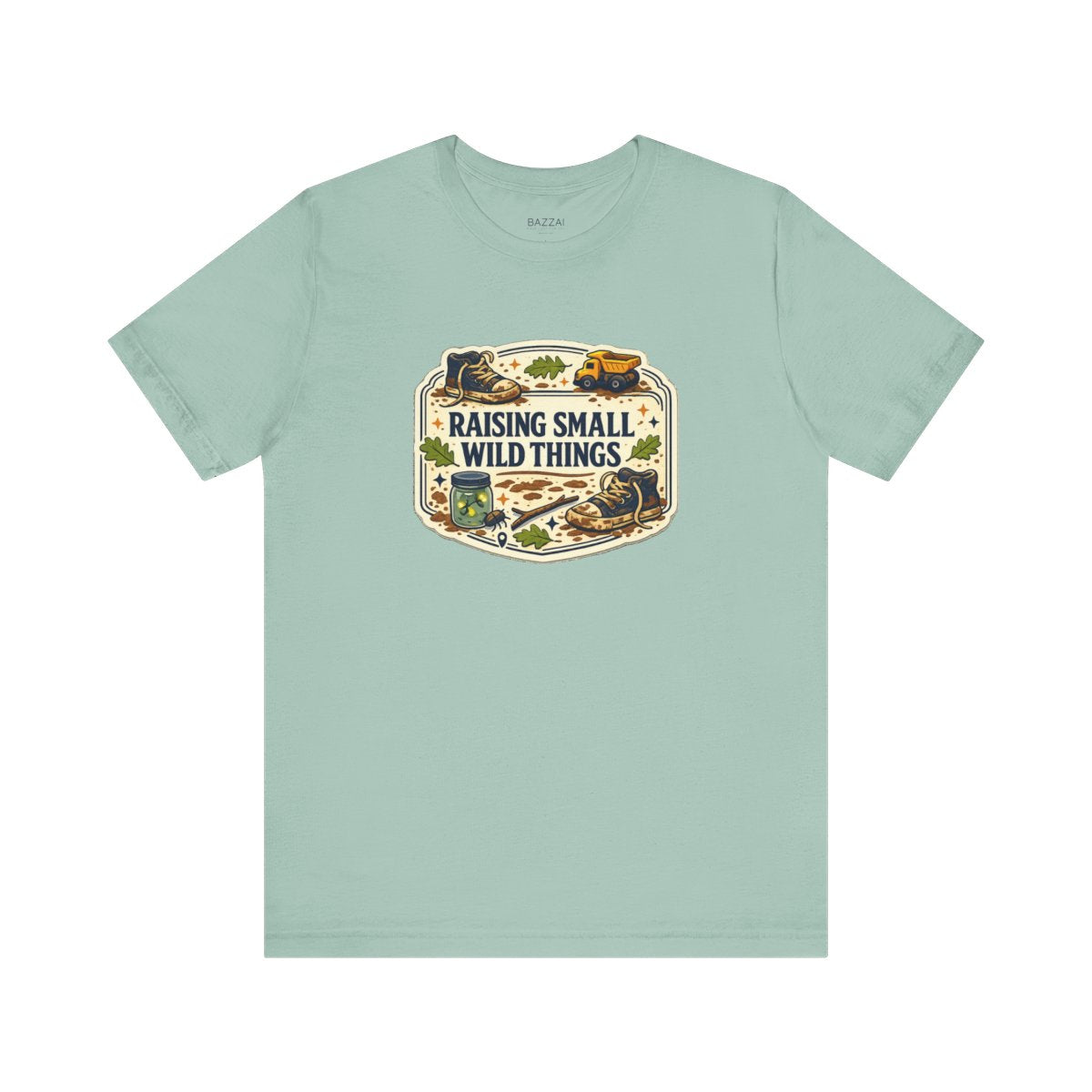 Boy Mom T-Shirt — Raising Small Wild Things — t-shirt design by June