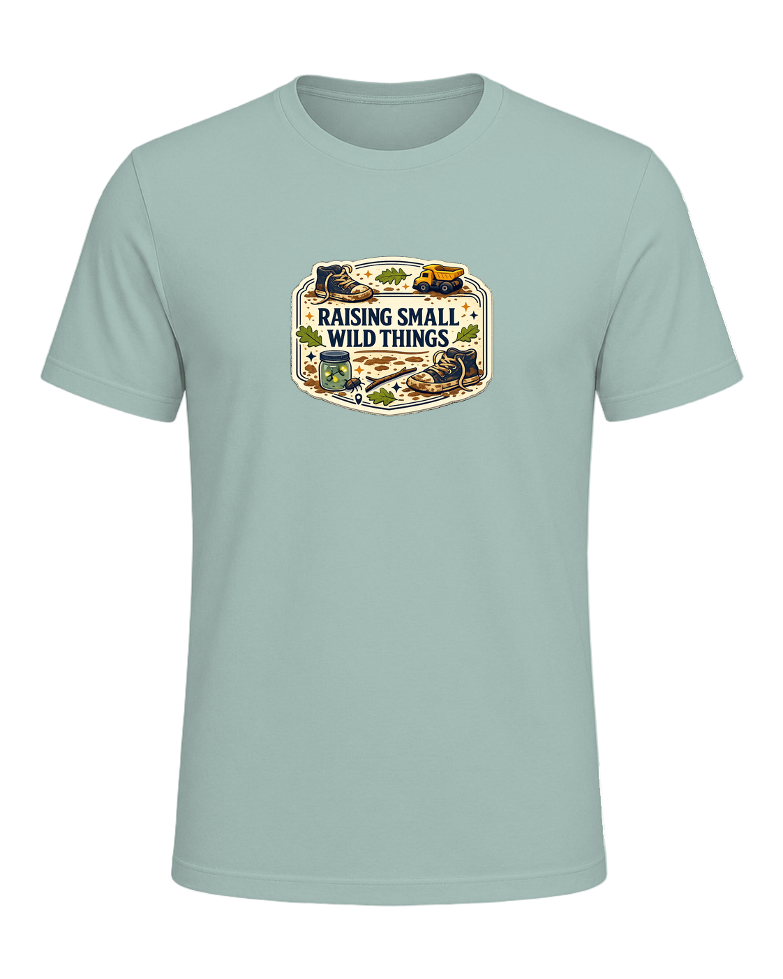 A vintage field-guide boy mom tee for anyone proudly raising small wild things. — Dusty Blue