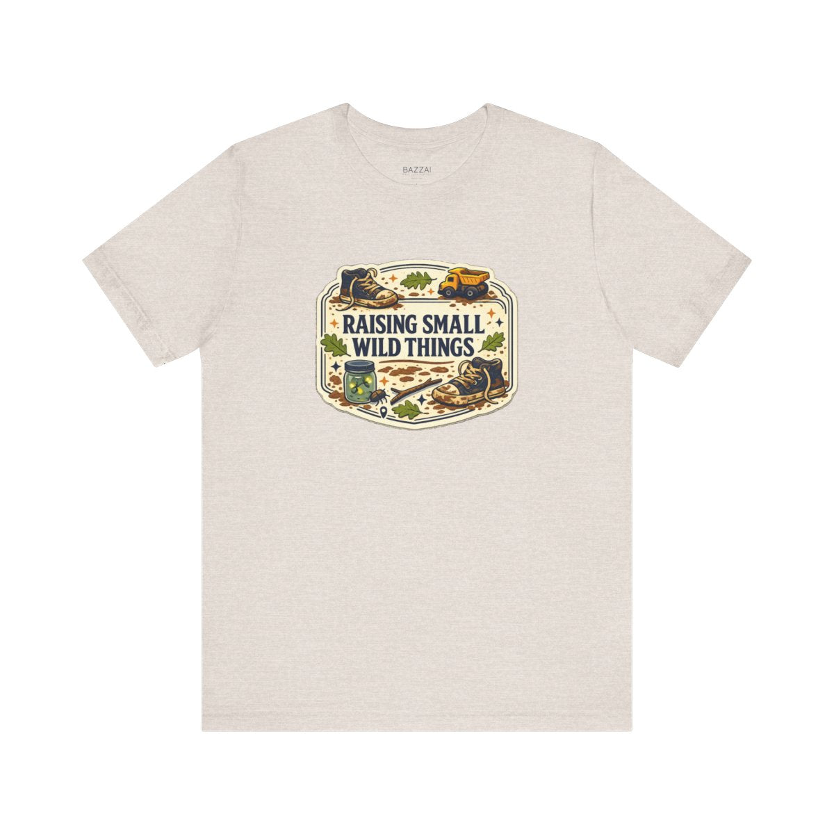 Boy Mom T-Shirt — Raising Small Wild Things — t-shirt design by June