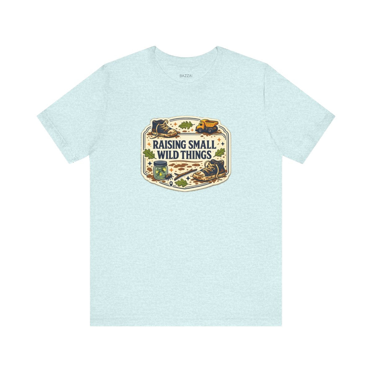 Boy Mom T-Shirt — Raising Small Wild Things — t-shirt design by June