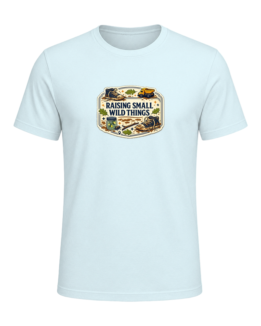 A vintage field-guide boy mom tee for anyone proudly raising small wild things. — Heather Prism Ice Blue