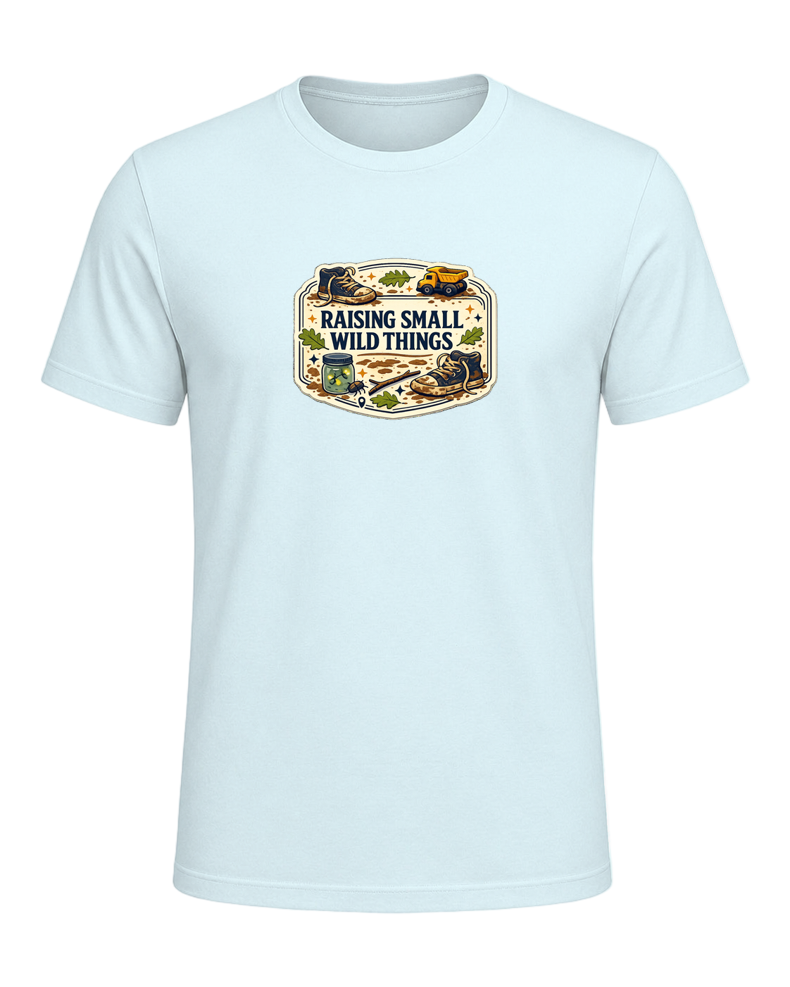 A vintage field-guide boy mom tee for anyone proudly raising small wild things. — Heather Prism Ice Blue