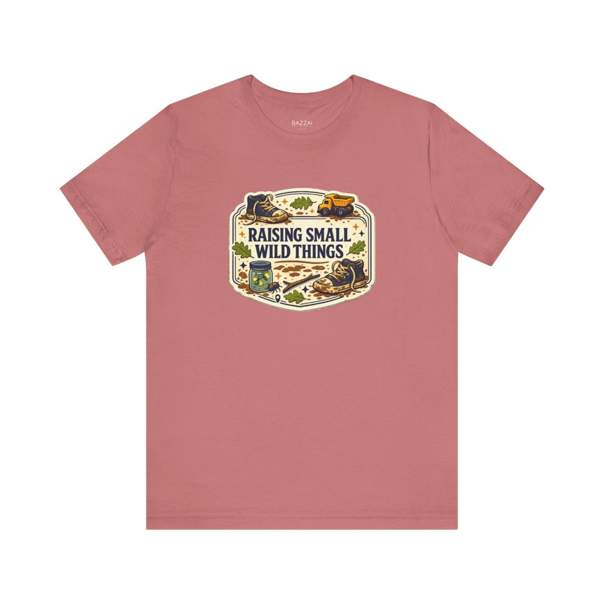 Boy Mom T-Shirt — Raising Small Wild Things — t-shirt design by June