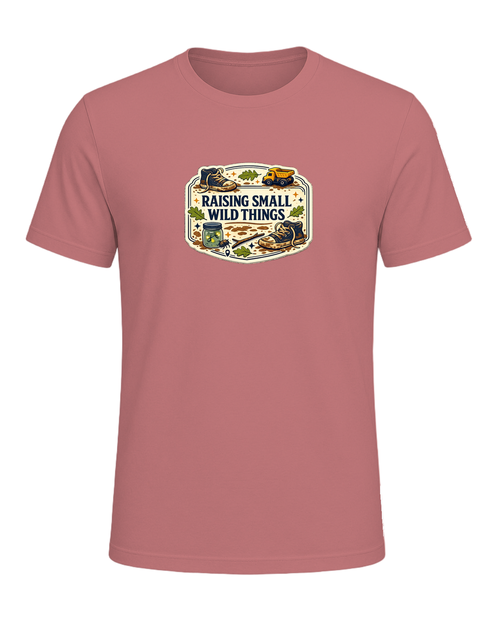 A vintage field-guide boy mom tee for anyone proudly raising small wild things. — Mauve