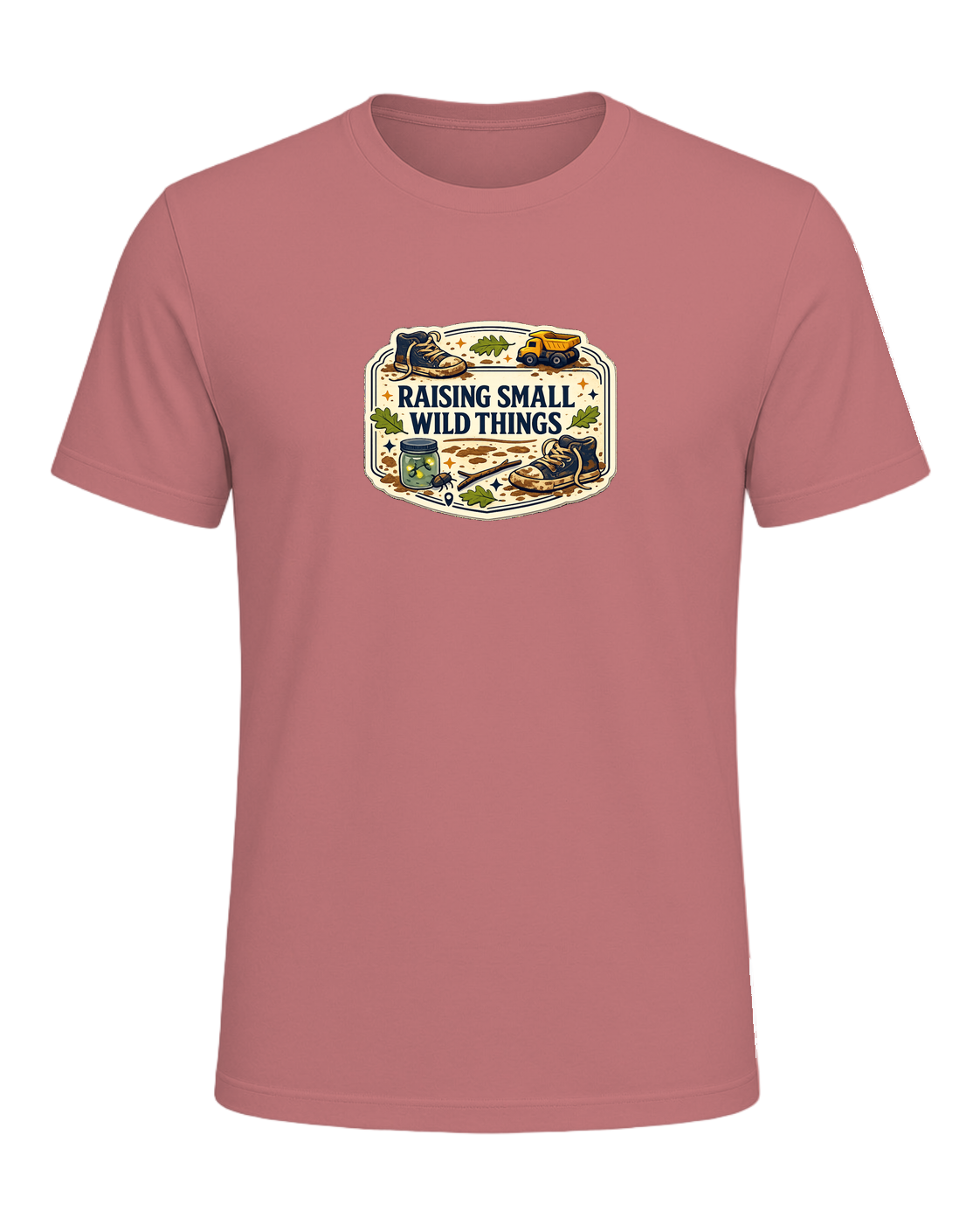 A vintage field-guide boy mom tee for anyone proudly raising small wild things. — Mauve