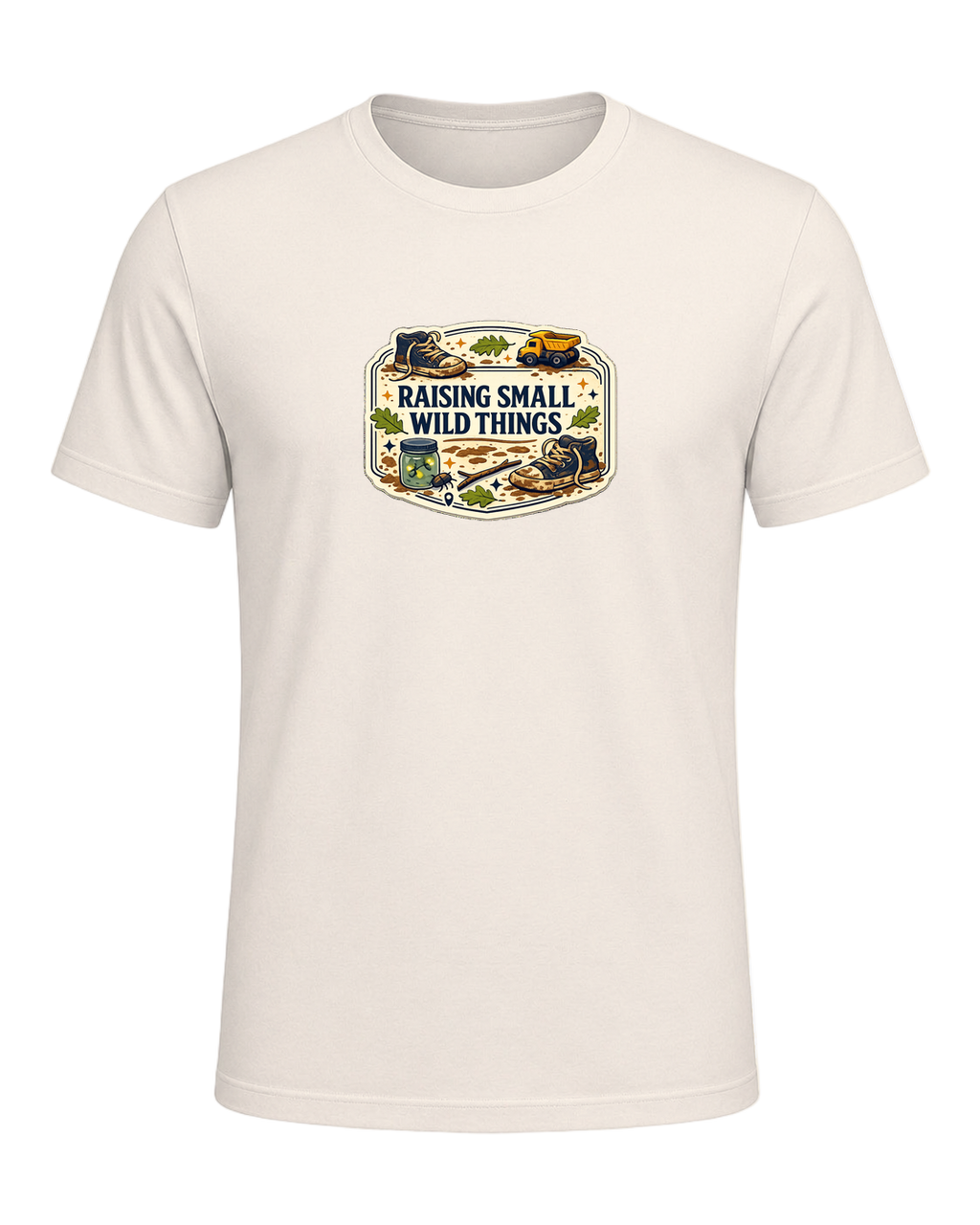 A vintage field-guide boy mom tee for anyone proudly raising small wild things. — Natural