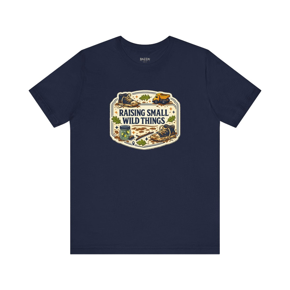 Boy Mom T-Shirt — Raising Small Wild Things — t-shirt design by June
