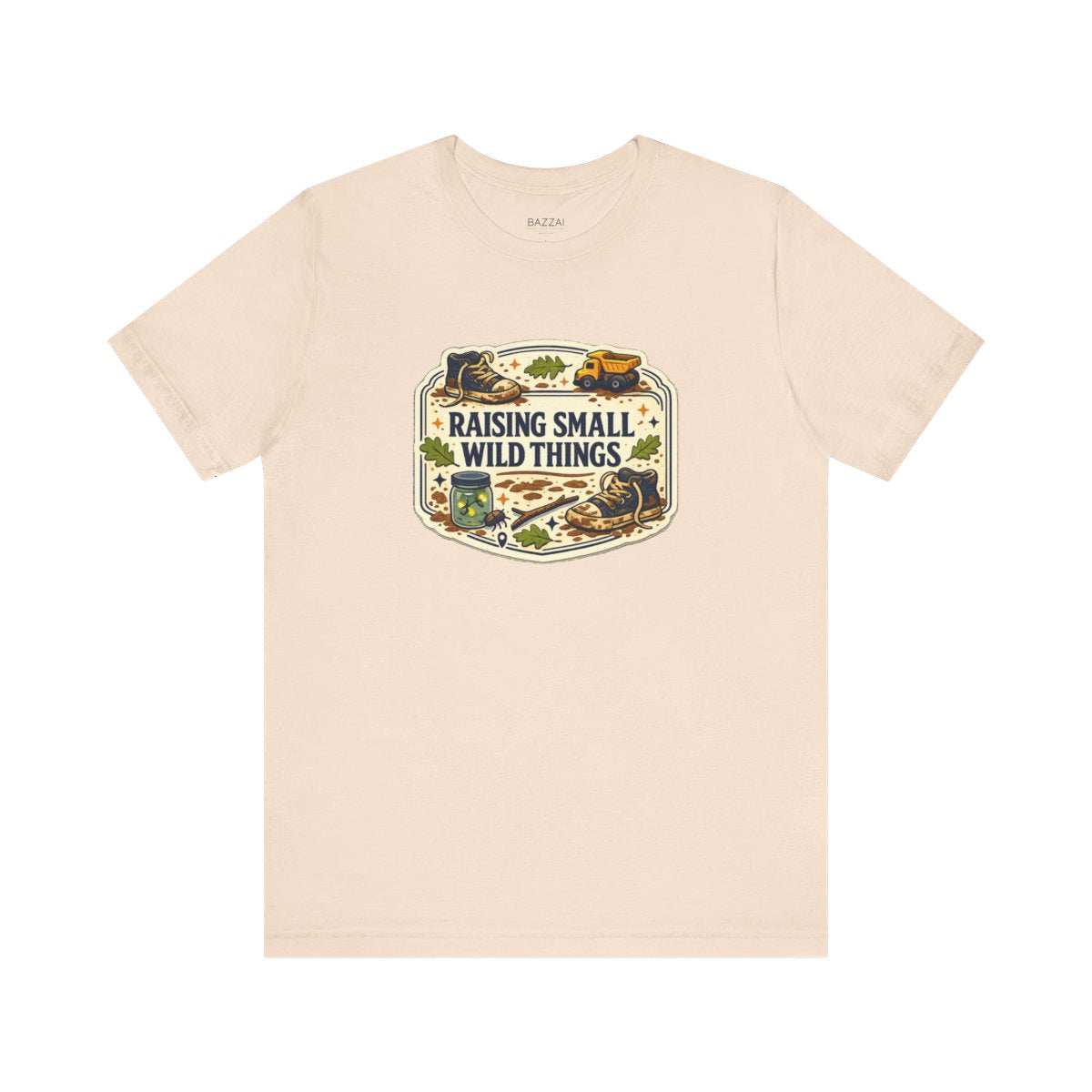 Boy Mom T-Shirt — Raising Small Wild Things — t-shirt design by June