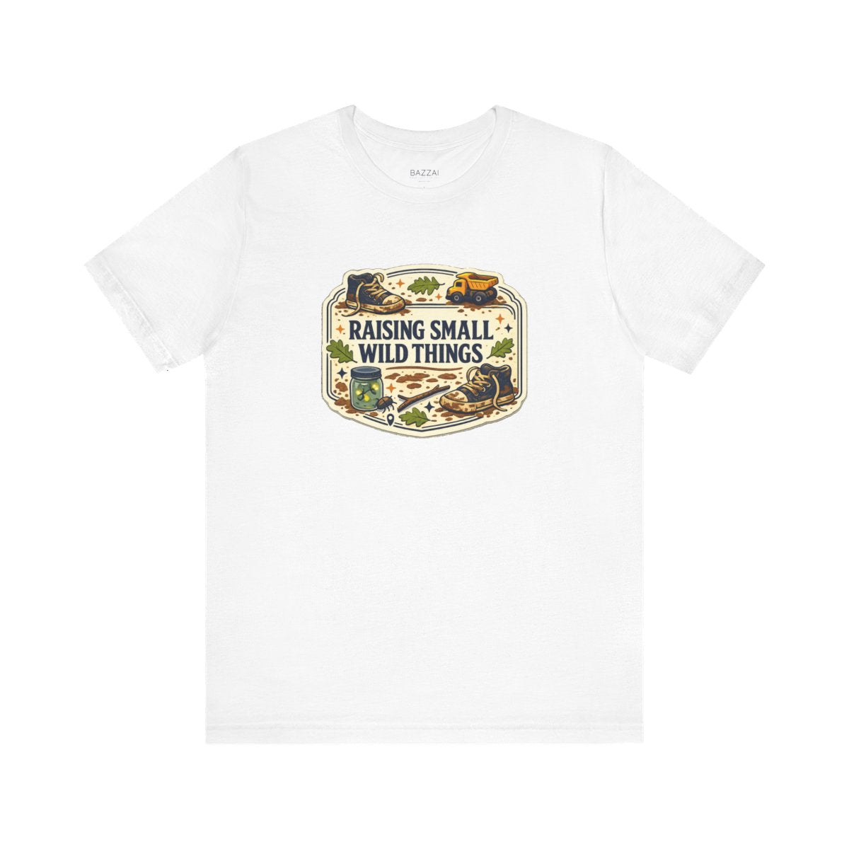 Boy Mom T-Shirt — Raising Small Wild Things — t-shirt design by June