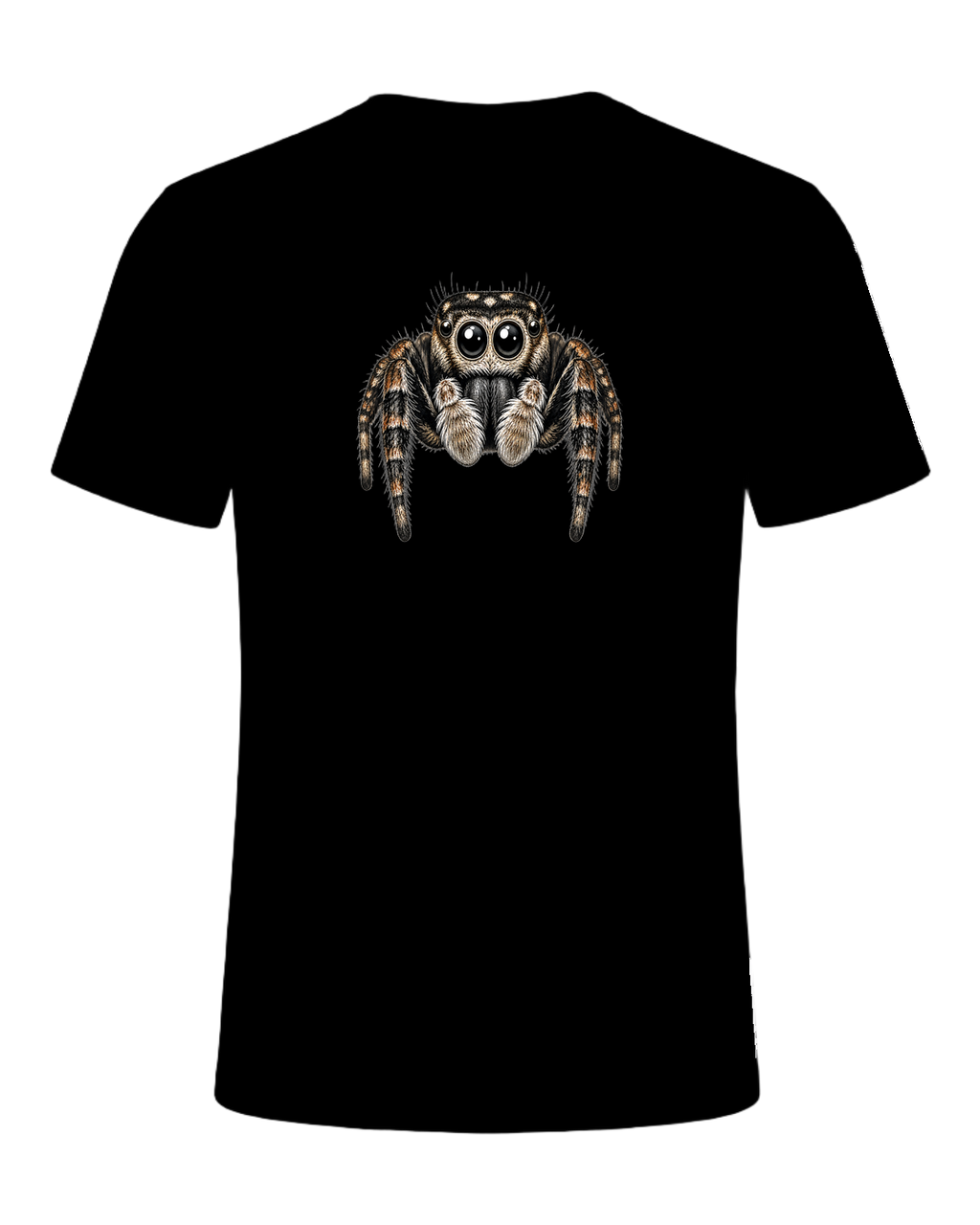 Jumping Spider Close-up Art — Black