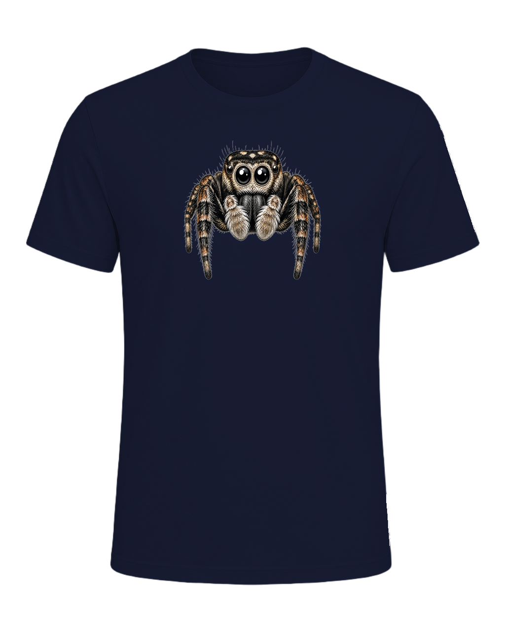 Jumping Spider Close-up Art — Navy