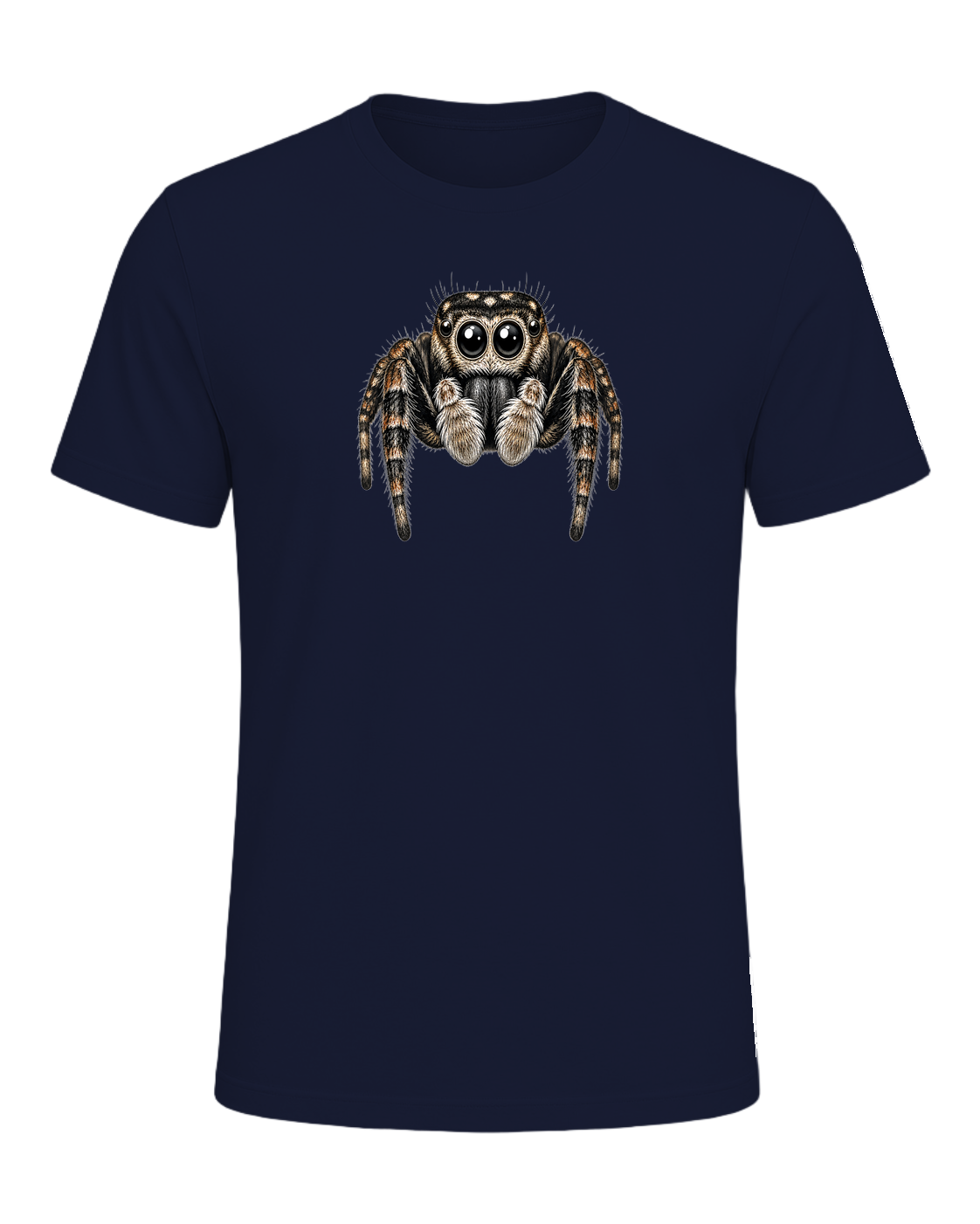 Jumping Spider Close-up Art — Navy