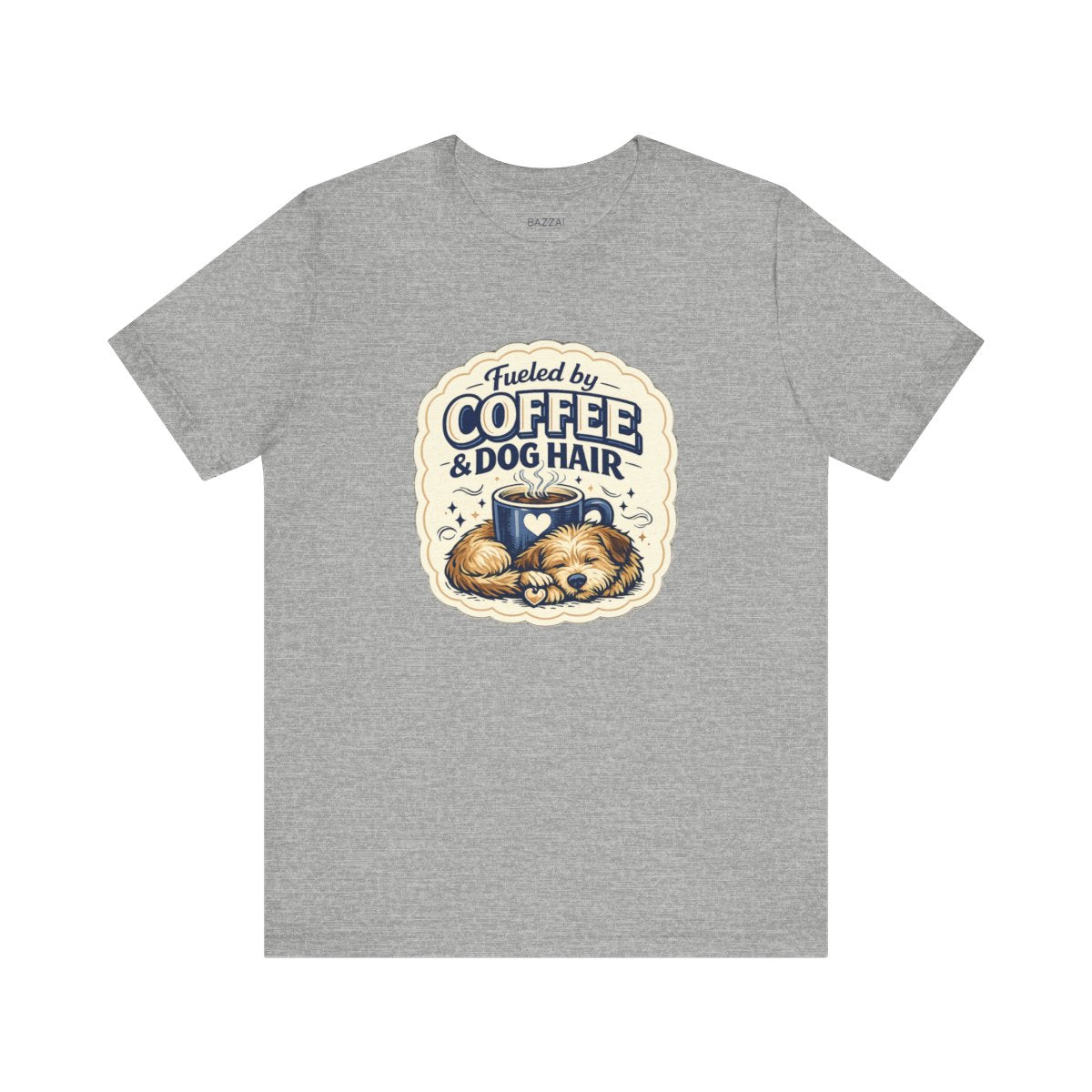 Dog Mom Coffee T-Shirt — Fueled by Coffee &amp; Dog Hair — dog mom t-shirt design by June