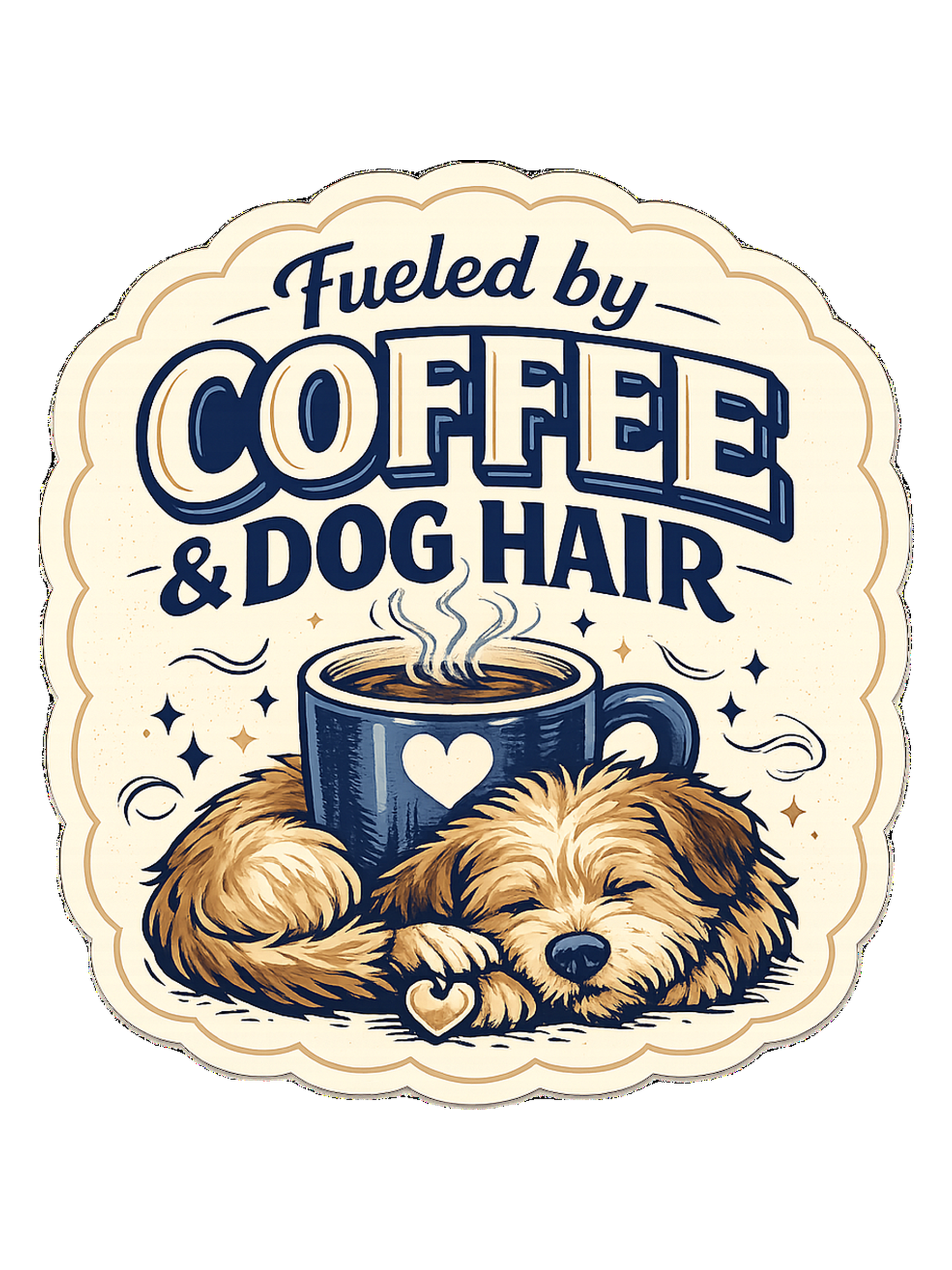 Fueled By Coffee & Dog Hair Tee