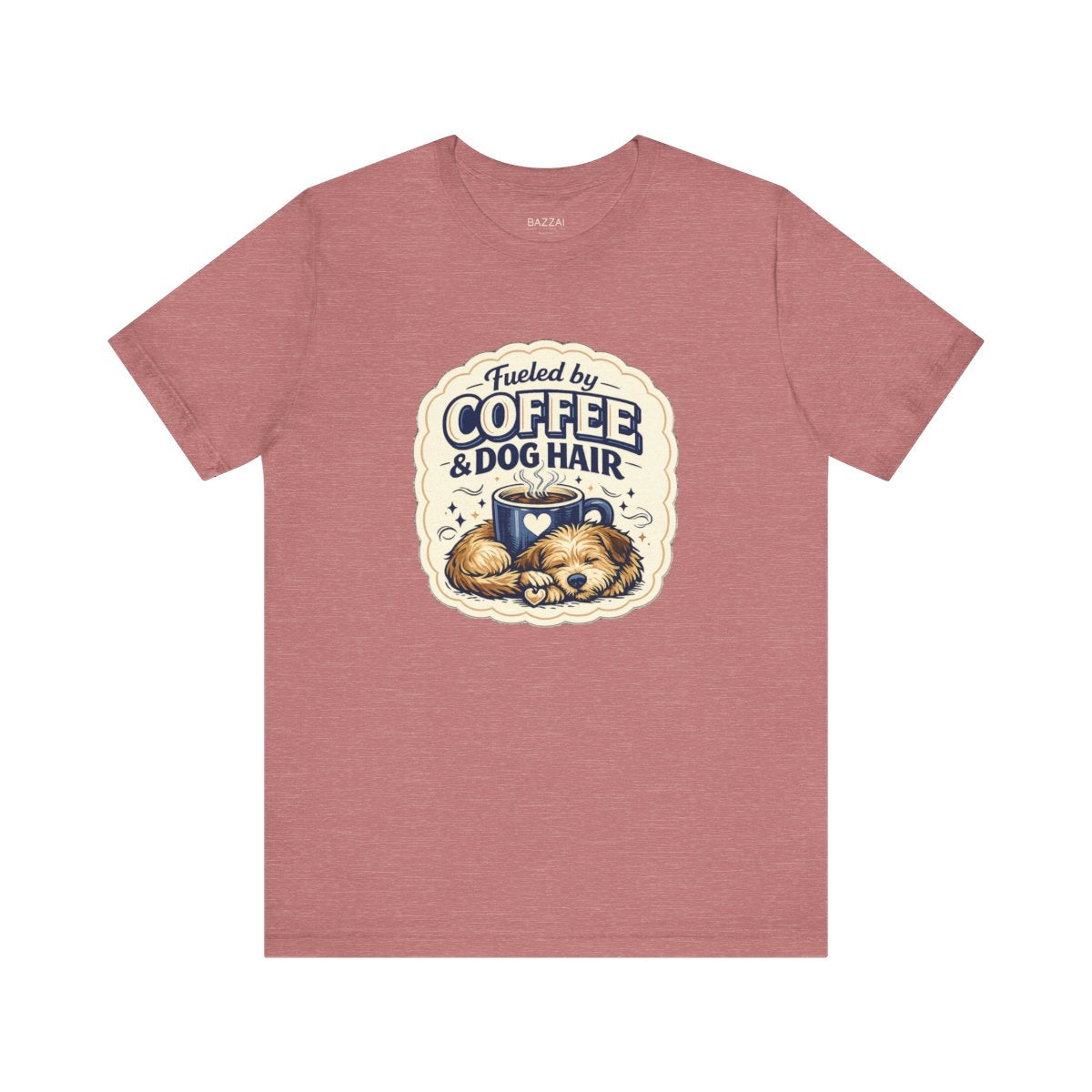 Dog Mom Coffee T-Shirt — Fueled by Coffee &amp; Dog Hair — dog mom t-shirt design by June