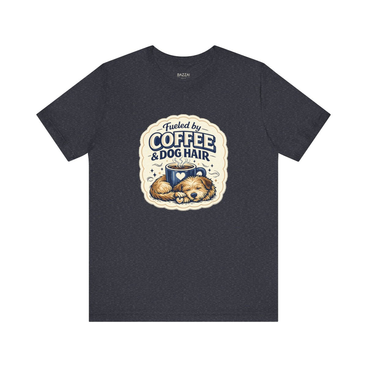Dog Mom Coffee T-Shirt — Fueled by Coffee &amp; Dog Hair — dog mom t-shirt design by June