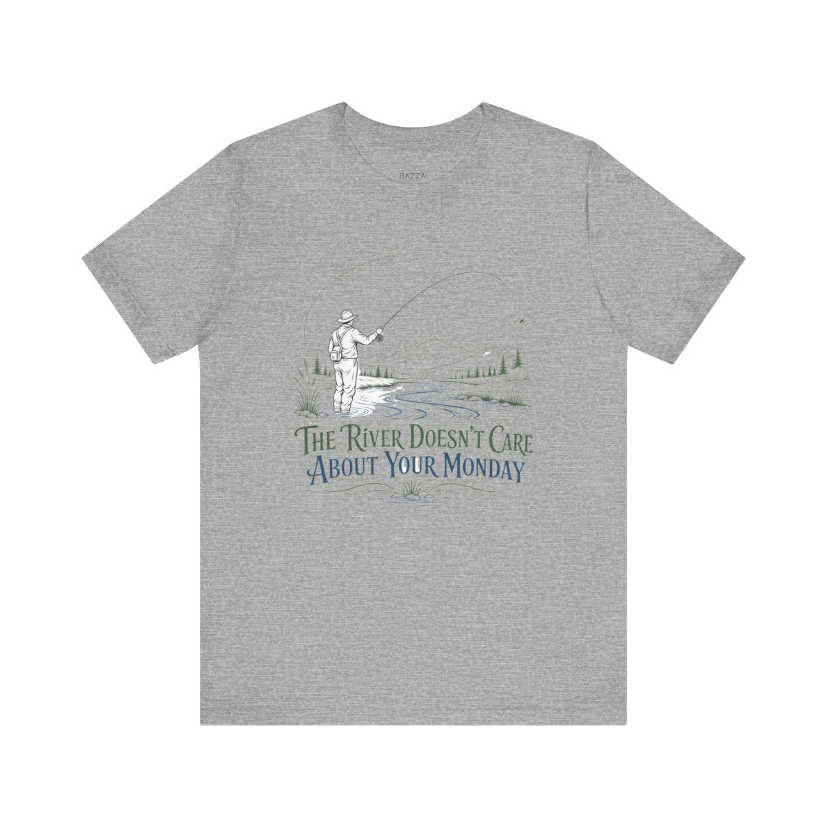 Fly Fishing T-Shirt — Standing in Cold Water on Purpose — angler t-shirt design