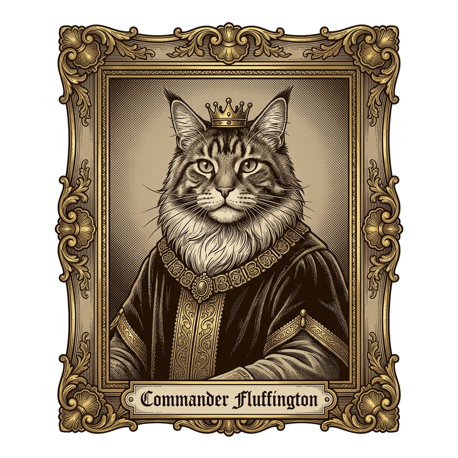 Big Cat Breed T-Shirt — Maine Coon Royalty