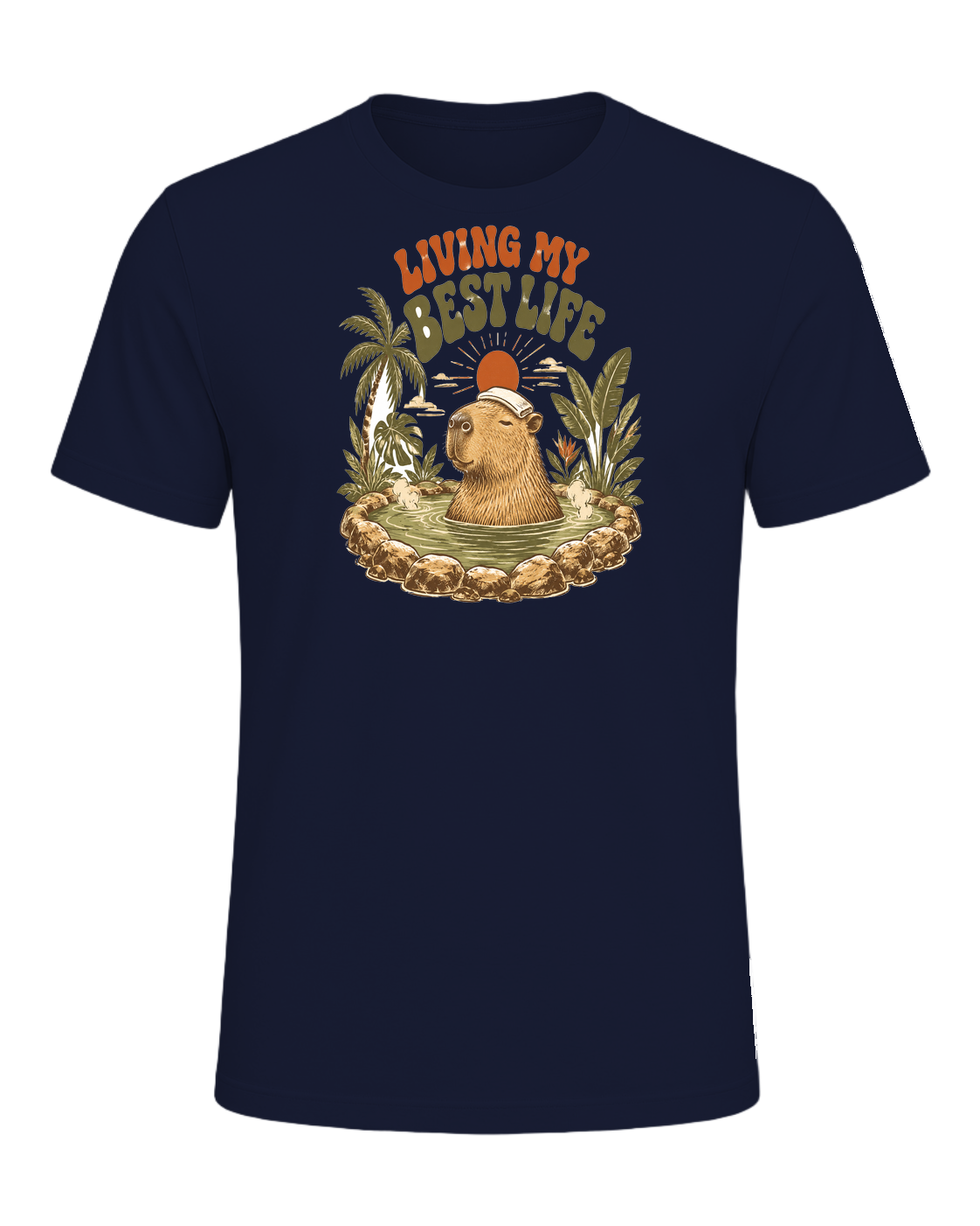 Capybara Chill Vibes — Navy