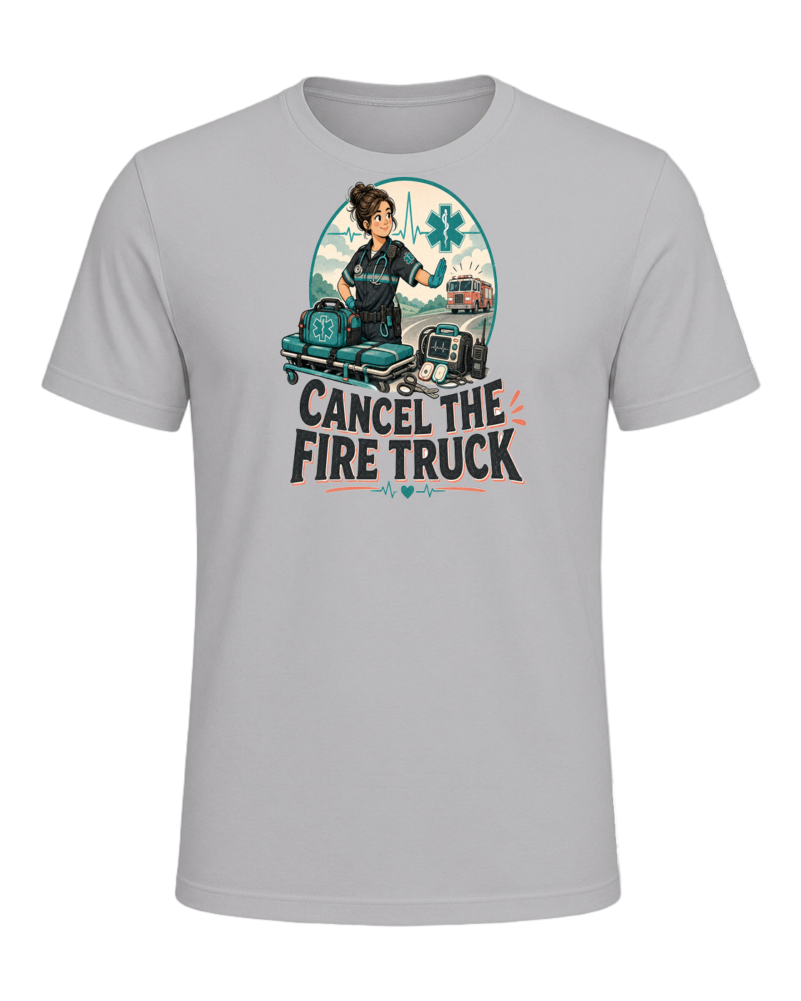 CANCEL THE FIRE TRUCK — Athletic Heather