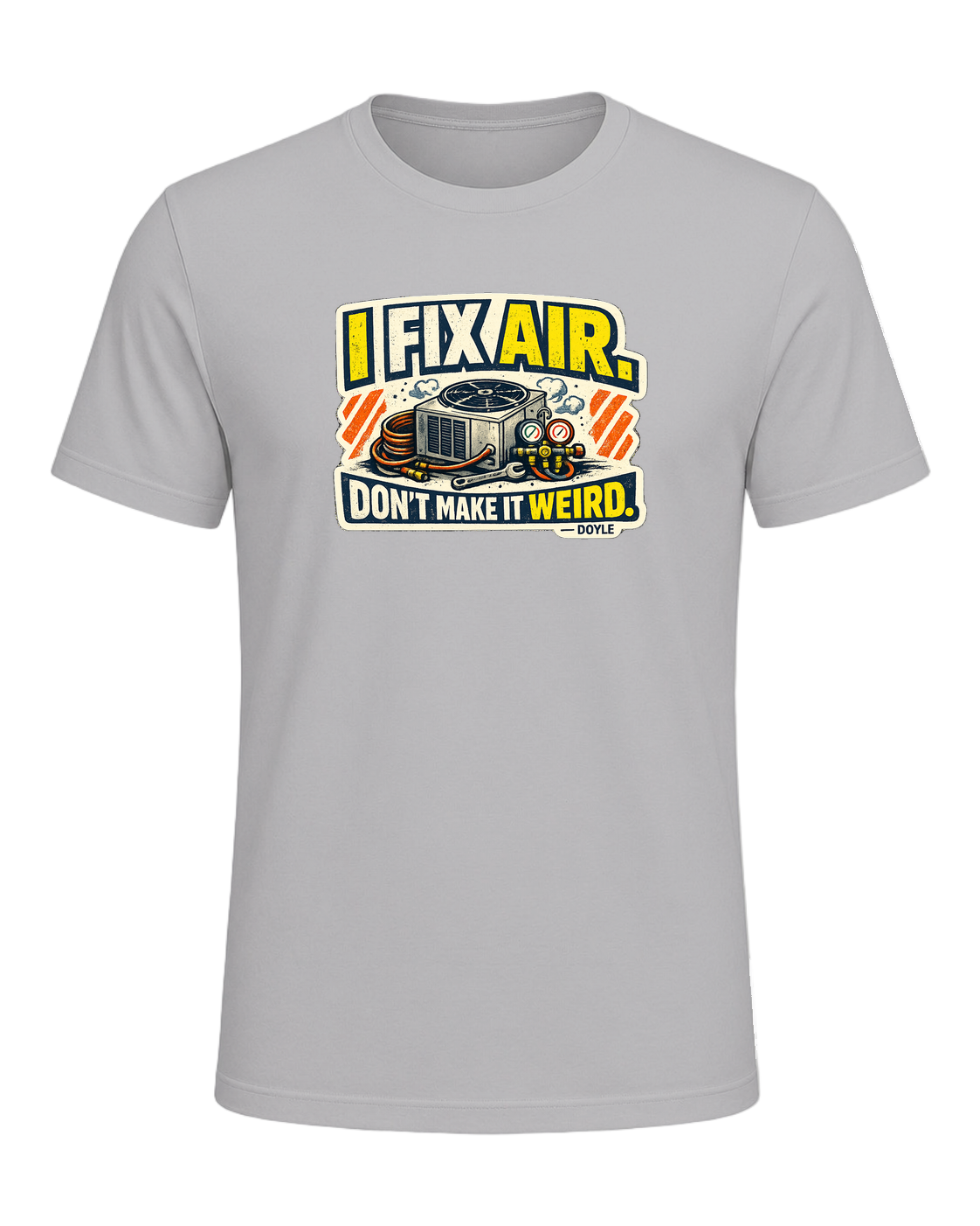 A gritty workwear HVAC tee for the tech everyone calls when the air gets weird. — Athletic Heather