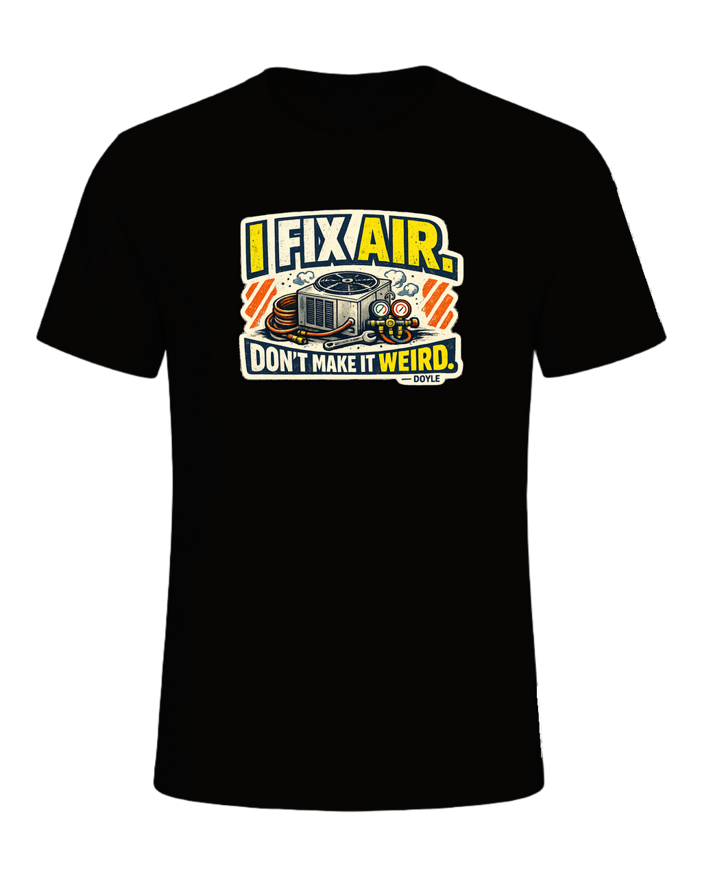 A gritty workwear HVAC tee for the tech everyone calls when the air gets weird. — Black Heather