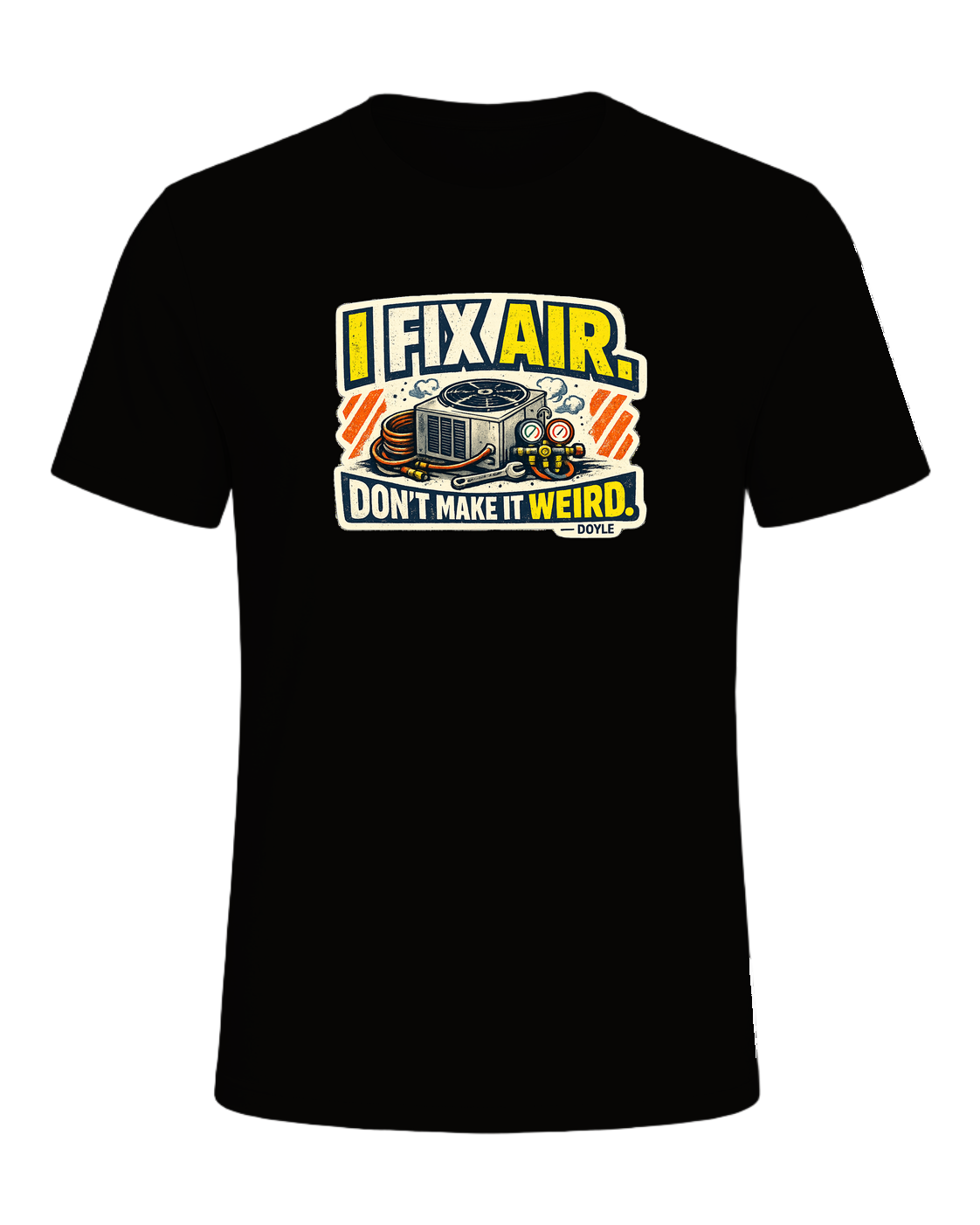 A gritty workwear HVAC tee for the tech everyone calls when the air gets weird. — Black Heather