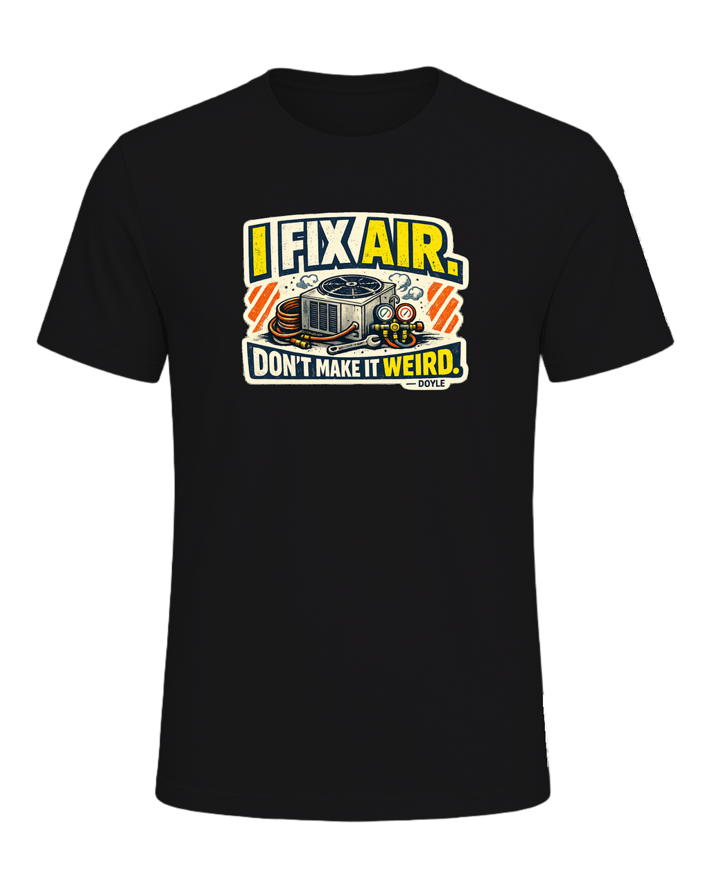 A gritty workwear HVAC tee for the tech everyone calls when the air gets weird. — Dark Grey Heather