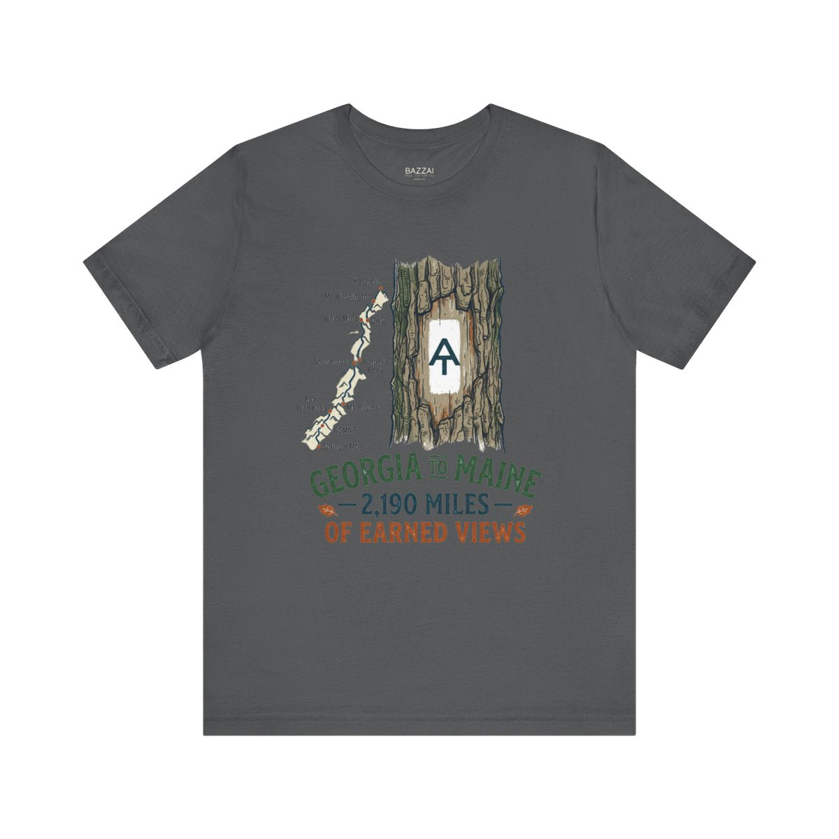 Appalachian Trail T-Shirt — Georgia to Maine, on Foot — trail t-shirt design