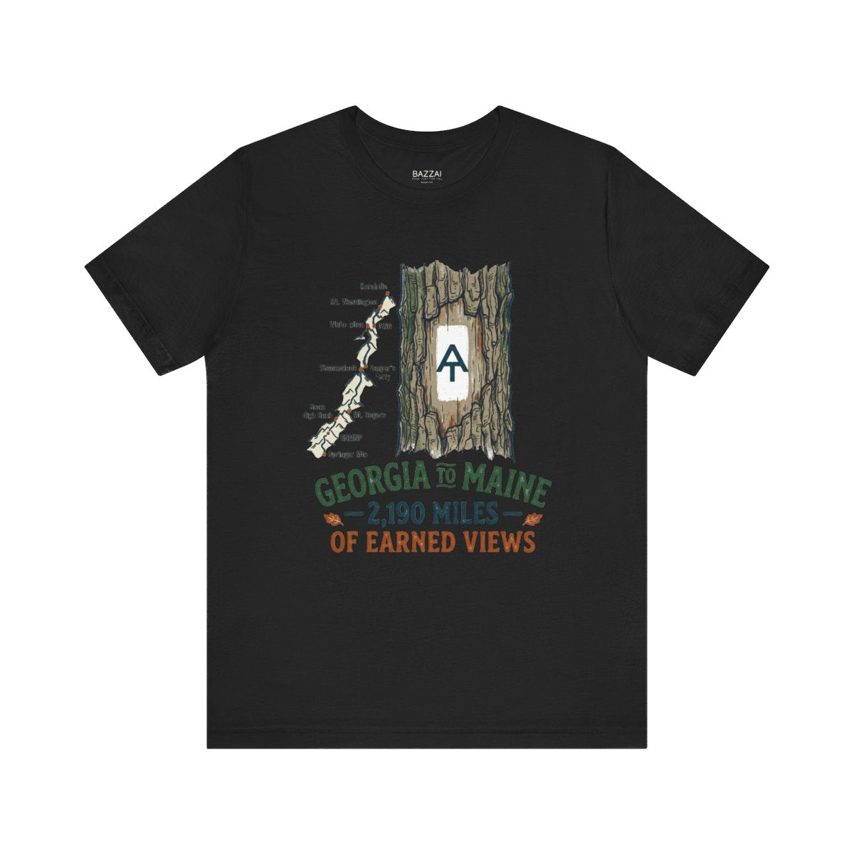 Appalachian Trail T-Shirt — Georgia to Maine, on Foot — trail t-shirt design